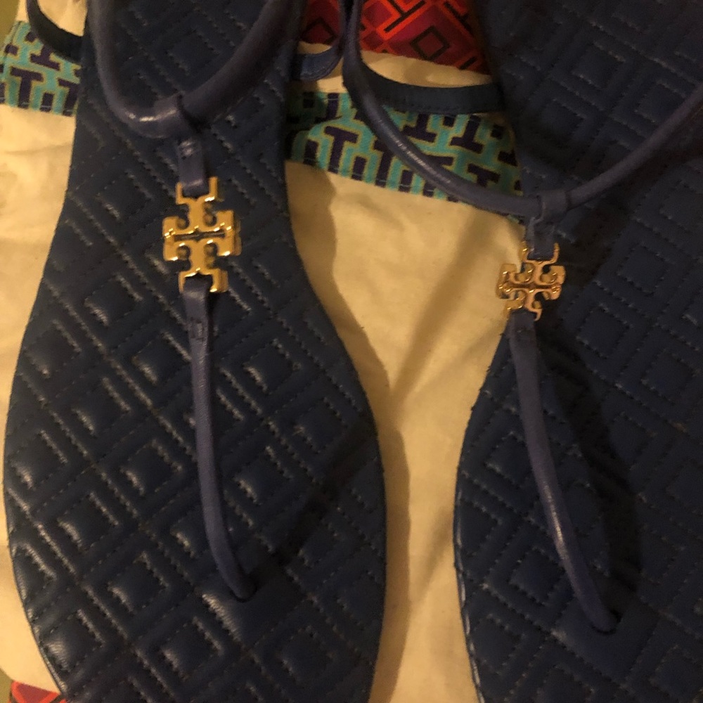 Navy Tory Burch Sandals